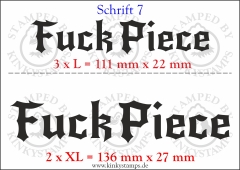 Temporäres Klebetattoo „Fuck Piece“