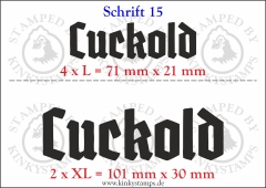 Temporäres Klebetattoo „Cuckold“
