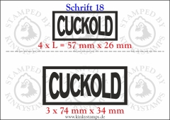 Temporäres Klebetattoo „Cuckold“