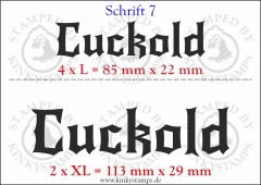 Temporäres Klebetattoo „Cuckold“