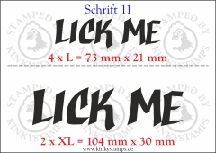 Temporäres Klebetattoo „Lick me“