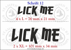 Temporäres Klebetattoo „Lick me“