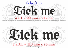 Temporäres Klebetattoo „Lick me“