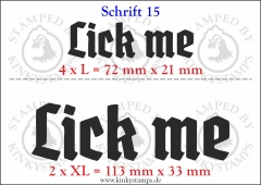 Temporäres Klebetattoo „Lick me“