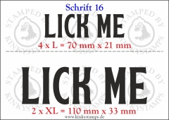 Temporäres Klebetattoo „Lick me“