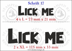 Temporäres Klebetattoo „Lick me“