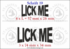 Temporäres Klebetattoo „Lick me“