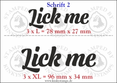 Temporäres Klebetattoo „Lick me“