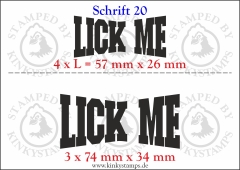 Temporäres Klebetattoo „Lick me“