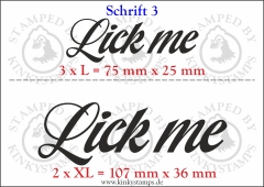 Temporäres Klebetattoo „Lick me“