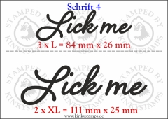 Temporäres Klebetattoo „Lick me“