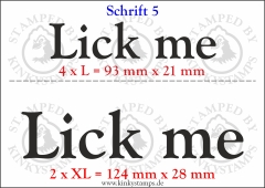 Temporäres Klebetattoo „Lick me“