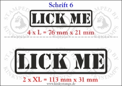 Temporäres Klebetattoo „Lick me“
