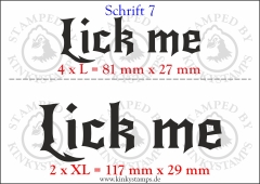 Temporäres Klebetattoo „Lick me“