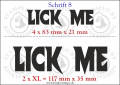 Temporäres Klebetattoo „Lick me“