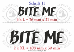 Temporäres Klebetattoo „Bite me“