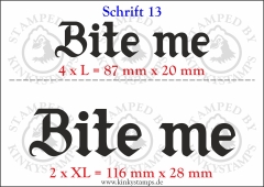 Temporäres Klebetattoo „Bite me“