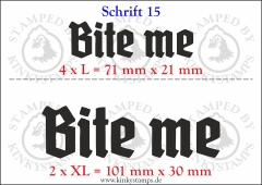 Temporäres Klebetattoo „Bite me“