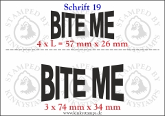 Temporäres Klebetattoo „Bite me“