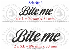 Temporäres Klebetattoo „Bite me“