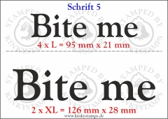 Temporäres Klebetattoo „Bite me“