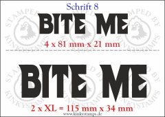 Temporäres Klebetattoo „Bite me“