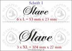 Temporäres Klebetattoo „Slave“