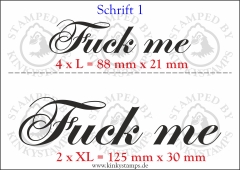 Temporäres Klebetattoo „Fuck me“
