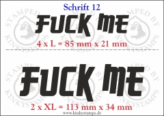 Temporäres Klebetattoo „Fuck me“