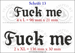 Temporäres Klebetattoo „Fuck me“