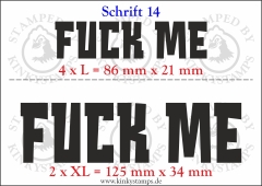 Temporäres Klebetattoo „Fuck me“