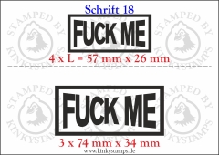 Temporäres Klebetattoo „Fuck me“