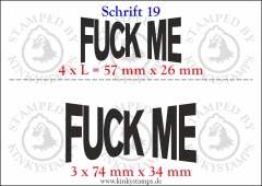 Temporäres Klebetattoo „Fuck me“
