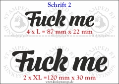 Temporäres Klebetattoo „Fuck me“