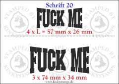 Temporäres Klebetattoo „Fuck me“