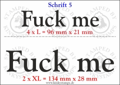 Temporäres Klebetattoo „Fuck me“