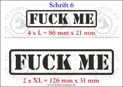 Temporäres Klebetattoo „Fuck me“