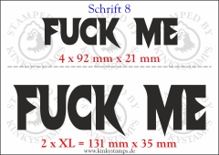 Temporäres Klebetattoo „Fuck me“