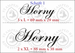 Temporäres Klebetattoo „Horny“