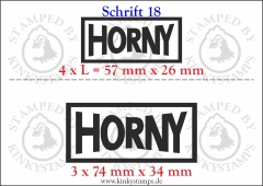 Temporäres Klebetattoo „Horny“
