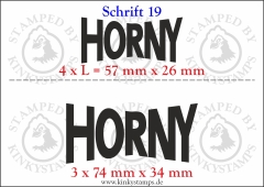 Temporäres Klebetattoo „Horny“