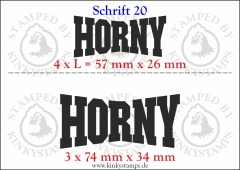 Temporäres Klebetattoo „Horny“