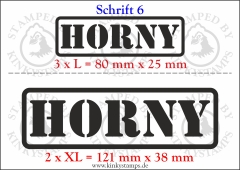 Temporäres Klebetattoo „Horny“