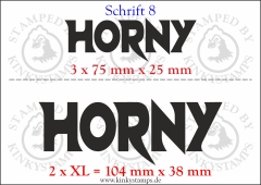 Temporäres Klebetattoo „Horny“