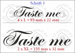 Temporäres Klebetattoo „Taste me“
