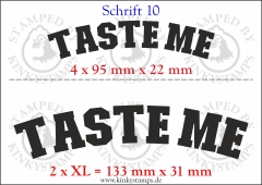 Temporäres Klebetattoo „Taste me“