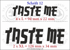 Temporäres Klebetattoo „Taste me“