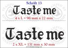 Temporäres Klebetattoo „Taste me“