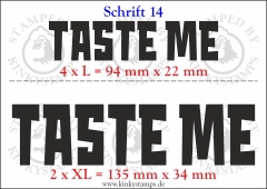 Temporäres Klebetattoo „Taste me“