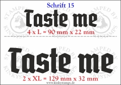 Temporäres Klebetattoo „Taste me“